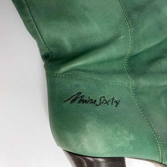 Vintage Y2K Miss Sixty Tall Green Boots | Leather | Size 40 - Picture 4 of 9
